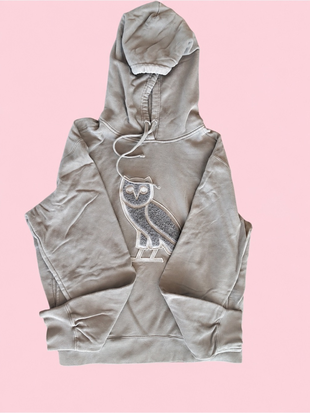 OVO Chenille Bubble Owl Hoodie Heather Grey XL Drake October’s Very Own